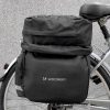 Ietilpīgs velosipēdu maiss 60 l uz bagāžnieka + melna lietus pārsega