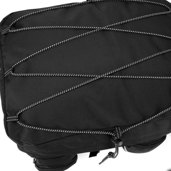 Ietilpīgs velosipēdu maiss 60 l uz bagāžnieka + melna lietus pārsega