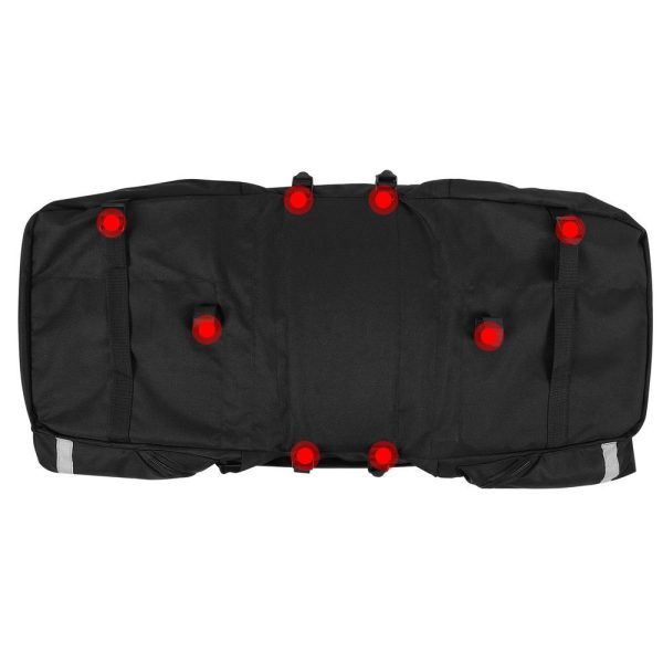 Ietilpīgs velosipēdu maiss 60 l uz bagāžnieka + melna lietus pārsega