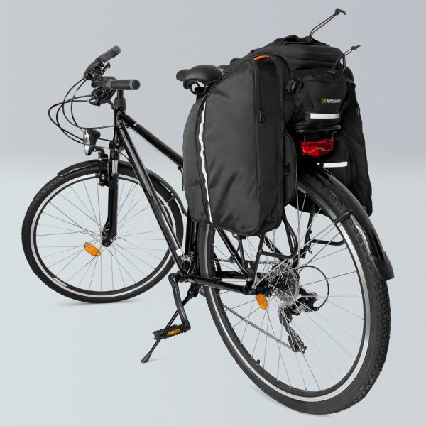 Liela velosipēdu soma 35L stumbra + melna lietus pārsegai