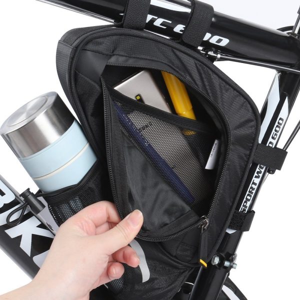Velosipēdu soma 1,5L rāmja melnā krāsā