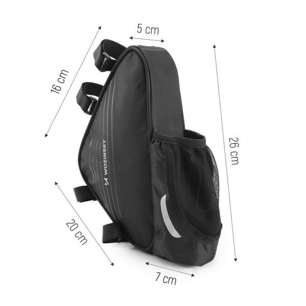 Velosipēdu soma 1,5L rāmja melnā krāsā