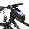 Velosipēdu soma rāmim no tālruņa korpusa 1L melna