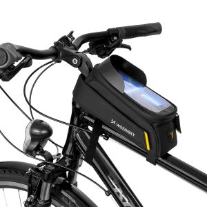 Velosipēdu soma rāmim no tālruņa korpusa 1L melna