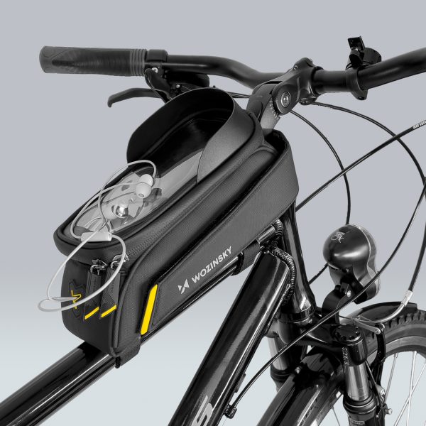 Velosipēdu soma rāmim no tālruņa korpusa 1L melna