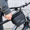 Velosipēdu soma pankūku rāmim ūdensnecaurlaidīgam velosipēdam pa tālruni 1,5L melns