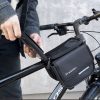 Velosipēdu soma pankūku rāmim ūdensnecaurlaidīgam velosipēdam pa tālruni 1,5L melns