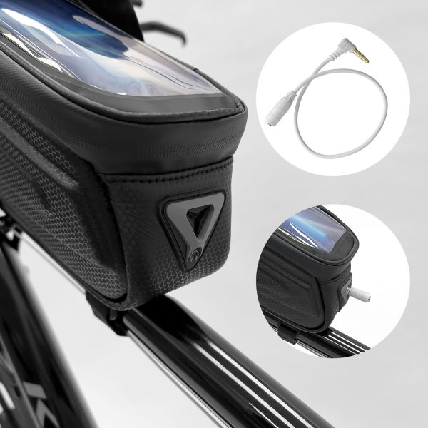 Velosipēdu soma 1,7 l melna tālruņa korpusam