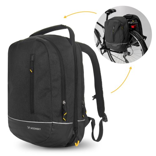 Velosipēdu soma dubultā mugursoma 2in1 30l melna