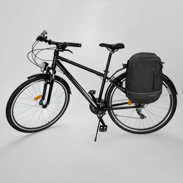 Velosipēdu soma dubultā mugursoma 2in1 30l melna