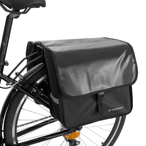 Velosipēdu pannier dubultā stumbra 28 L melnā krāsā