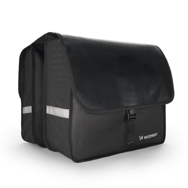 Velosipēdu pannier dubultā stumbra 28 L melnā krāsā