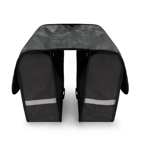 Velosipēdu pannier dubultā stumbra 28 L melnā krāsā