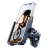 Metāla velosipēdu tālruņa turētājs. Melnie motorolleri