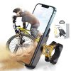 Metāla velosipēdu tālruņa turētājs. Melnie motorolleri