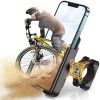 Metāla velosipēdu tālruņa turētājs. Melnie motorolleri