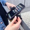 Metāla velosipēdu tālruņa turētājs. Melnie motorolleri