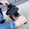 Metāla velosipēdu tālruņa turētājs. Melnie motorolleri