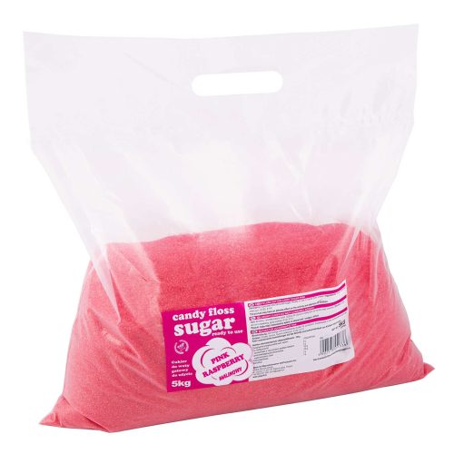 Krāsains konfektes cukurs ir sarkans ar aveņu aromātu 5 kg