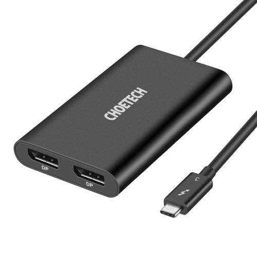 USB rajona adaptera c tipa Thunderbolt 3 melns