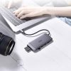 Daudzfunkcionāls centrs USB SD un TF HDMI 4K VGA Full HD RJ45 9W1 pelēks