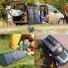 Liels 80 W Solar Charger DC USB C 2XUSB PD QC Black
