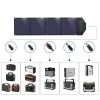 Liels 80 W Solar Charger DC USB C 2XUSB PD QC Black
