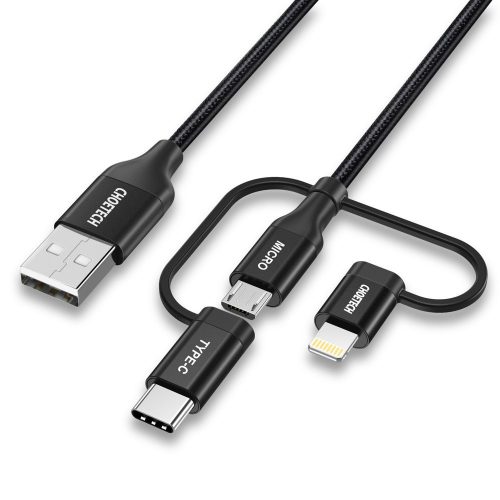 USB MFI zibens USB kabeļa tips C Micro USB 3in1 1