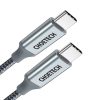 Kabelis USB kabeļa tips C - USB tips C 5A 100W PowerDelivery 480Mbps 1,8 m pelēks