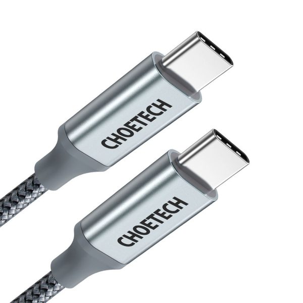 Kabelis USB kabeļa tips C - USB tips C 5A 100W PowerDelivery 480Mbps 1,8 m pelēks