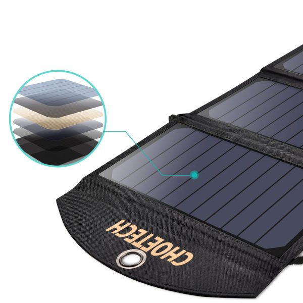 Solar Solar Loader USB saliekams 19w 2xusb melns