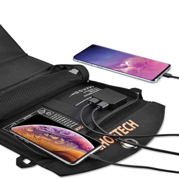 Solar Solar Loader USB saliekams 19w 2xusb melns