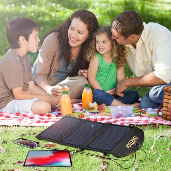 Solar Solar Loader USB saliekams 19w 2xusb melns