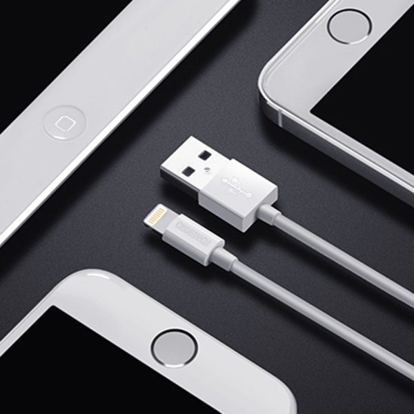 USB -A kabelis - zibens MFI 1,8m sertificēts balts
