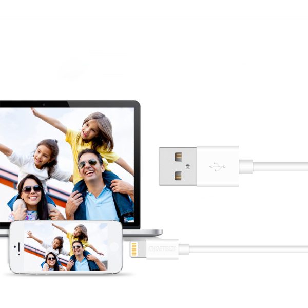 USB -A kabelis - zibens MFI 1,8m sertificēts balts