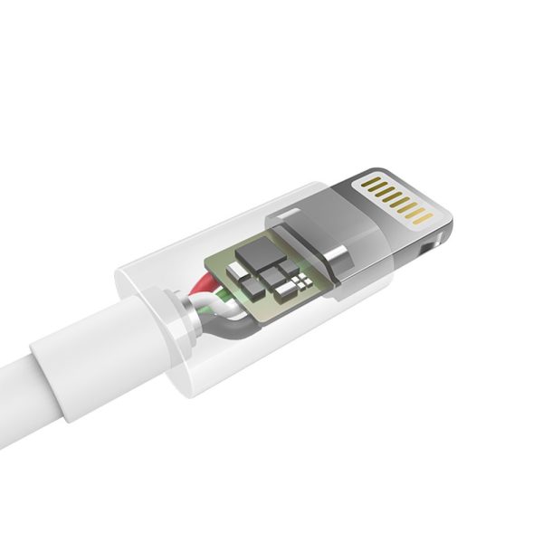 USB -A kabelis - zibens MFI 1,8m sertificēts balts