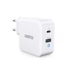 Ātrs GaN USB lādētāja c tipa tips C PD USB-A QC3.0 65W 3.25A balts