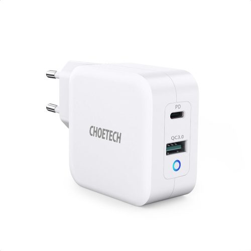 Ātrs GaN USB lādētāja c tipa tips C PD USB-A QC3.0 65W 3.25A balts