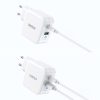 Ātrs GaN USB lādētāja c tipa tips C PD USB-A QC3.0 65W 3.25A balts