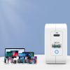 Ātrs GaN USB lādētāja c tipa tips C PD USB-A QC3.0 65W 3.25A balts