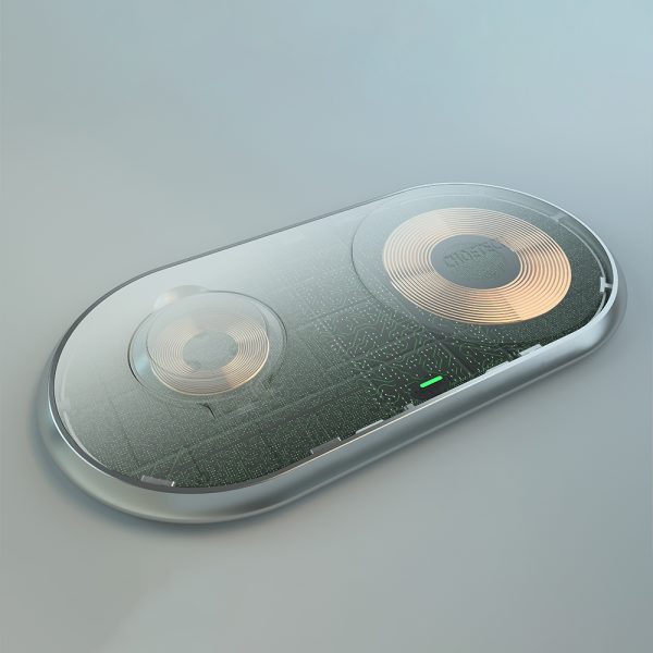 Qi 2in1 bezvadu lādētājs Apple Watch viedtālrunim ar USB CEP