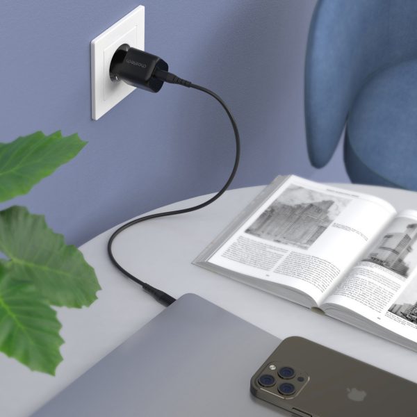 USB GAN lādētāja tips C PD 30W Black