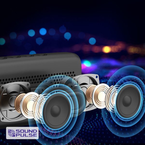 Brauciena Bluetooth 5.3 ūdensnecaurlaidīgs skaļrunis IPX7 10W melns