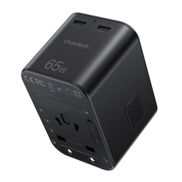Ātra ceļojuma lādētājs ES UK UK USA AUS 3XUSB 30-65W Black