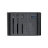 Ātra ceļojuma lādētājs ES UK UK USA AUS 3XUSB 30-65W Black