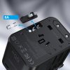 Ātra ceļojuma lādētājs ES UK UK USA AUS 3XUSB 30-65W Black