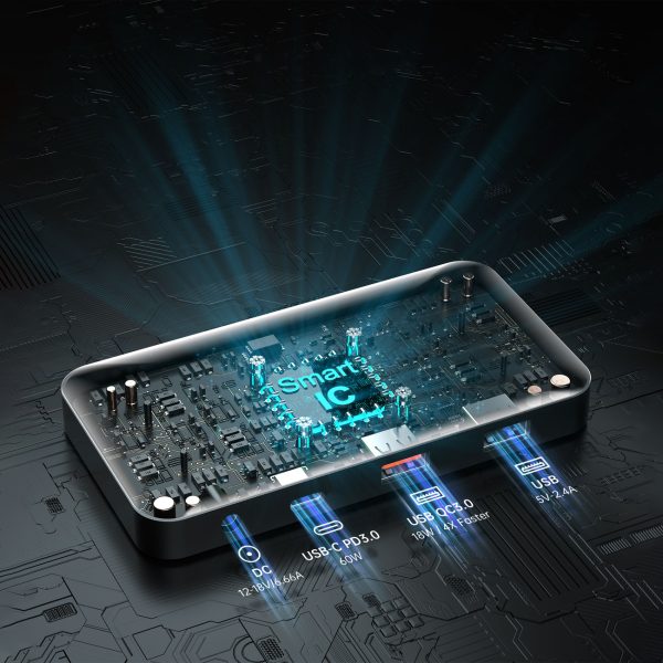 Saules saules lādētāja locīšana 120W DC 3 XUSB Black