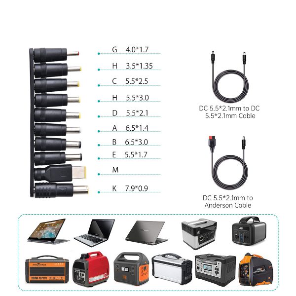 Saules saules lādētāja locīšana 120W DC 3 XUSB Black