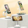 Indukcija bezvadu lādētājs ar iPhone Apple Watch AirPods White