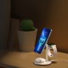 Indukcija bezvadu lādētājs ar iPhone Apple Watch AirPods White